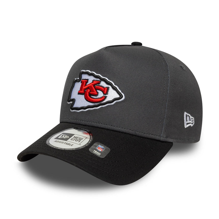Kansas City Chiefs sapka, flawless kitűző, New Era, 9FORTY, szürke