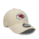 Kansas City Chiefs sapka, kord, New Era, 9FORTY, bézs