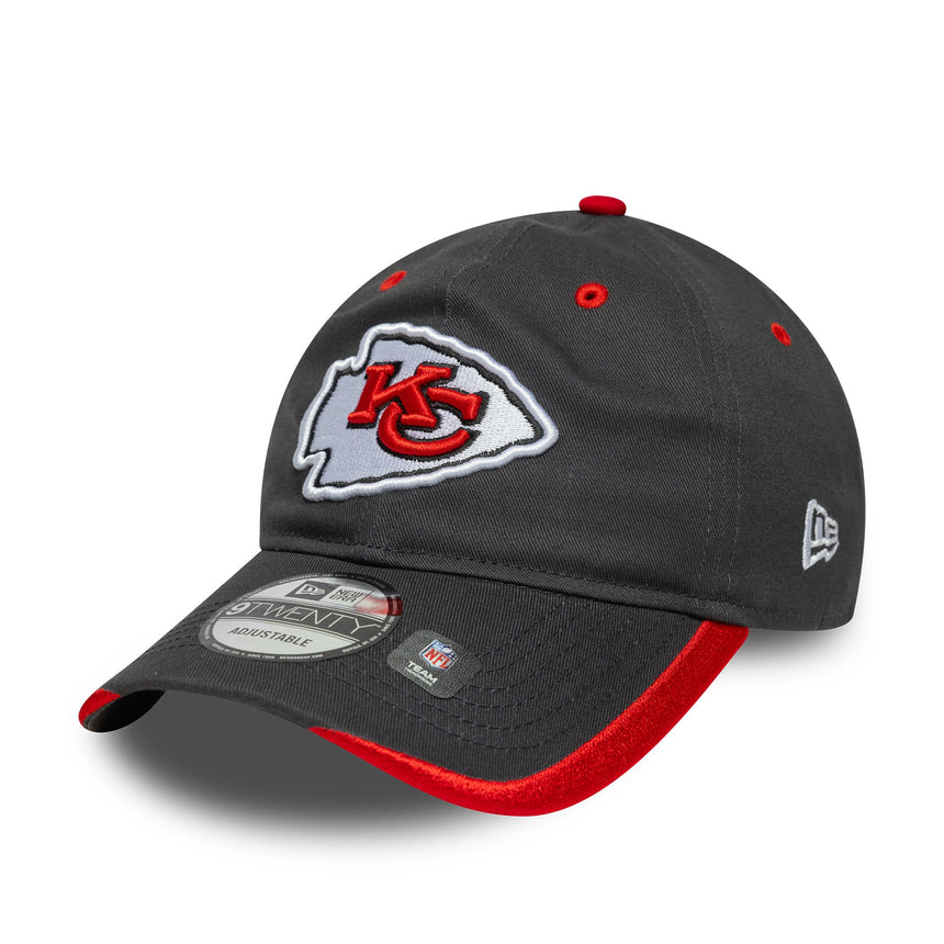 Kansas City Chiefs sapka, csapat kitűző, New Era, 9TWENTY, egyszerű, szürke