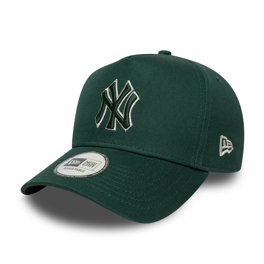 New York Yankees sapka, körvonalas keret, New Era, 9FORTY, egyszínű, zöld