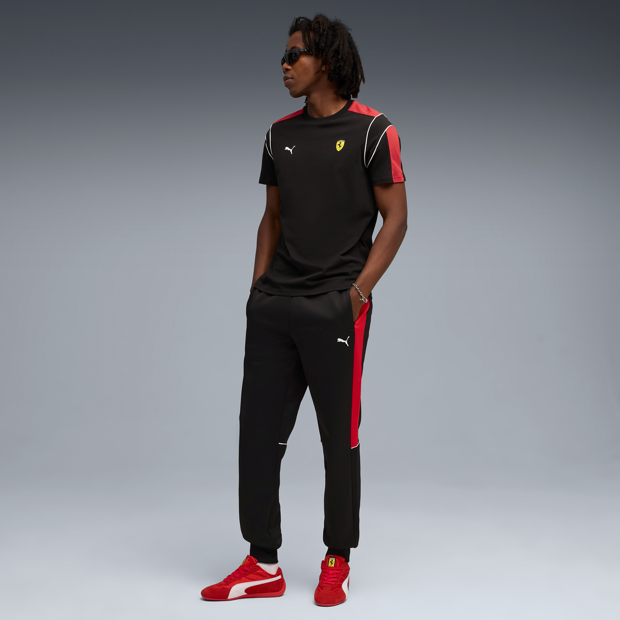 Ferrari Póló, Puma, MT7, fekete 🔥
