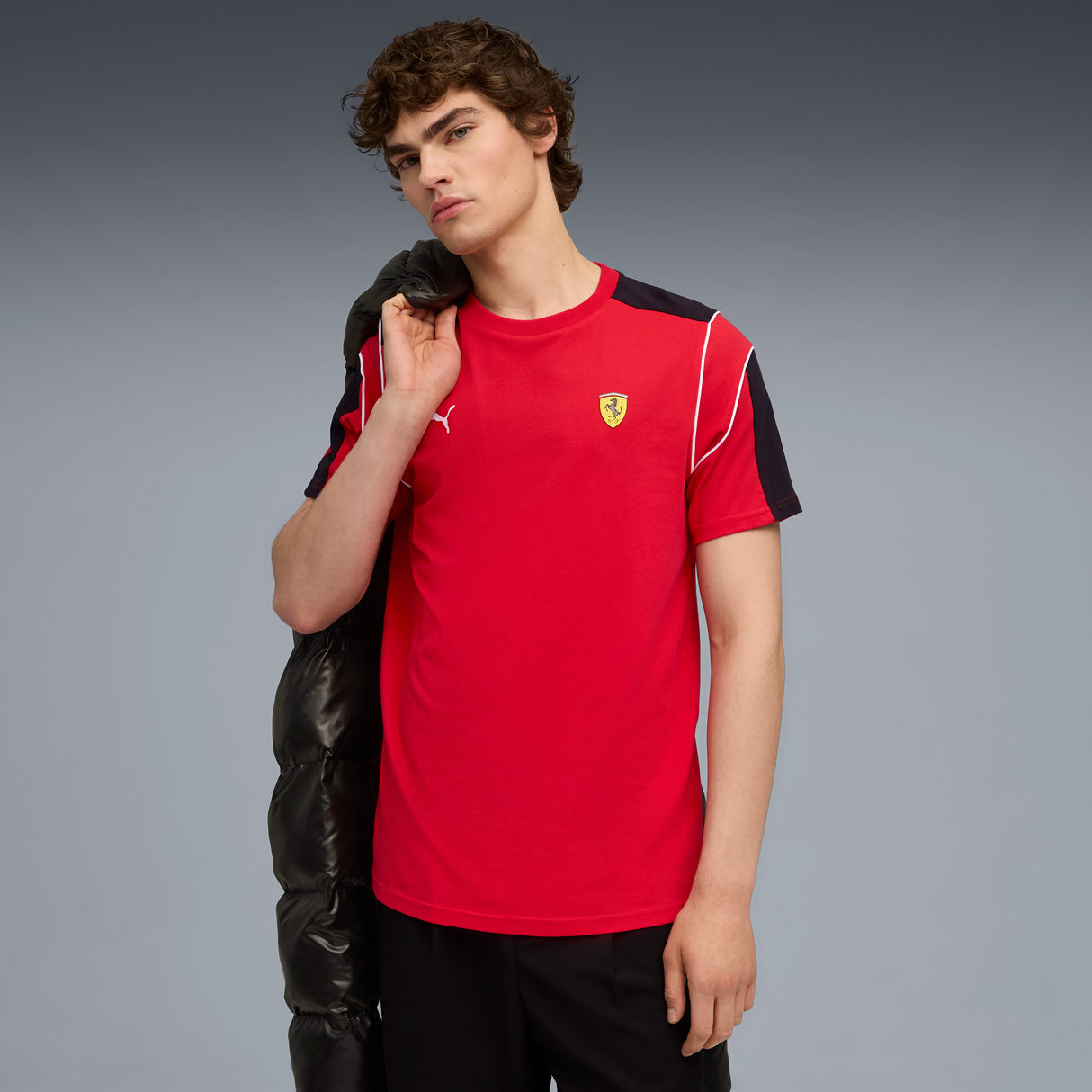 Ferrari Póló, Puma, MT7, piros 🔥