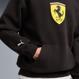 Ferrari Kapucnis Pulóver, Puma, sportswear, pajzs lógós, fekete 🔥