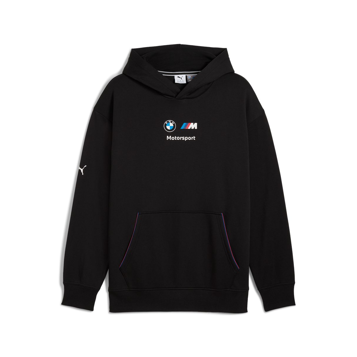 BMW Polár Kapucnis Pulóver, Puma, MMS, essential+, fekete 🔥
