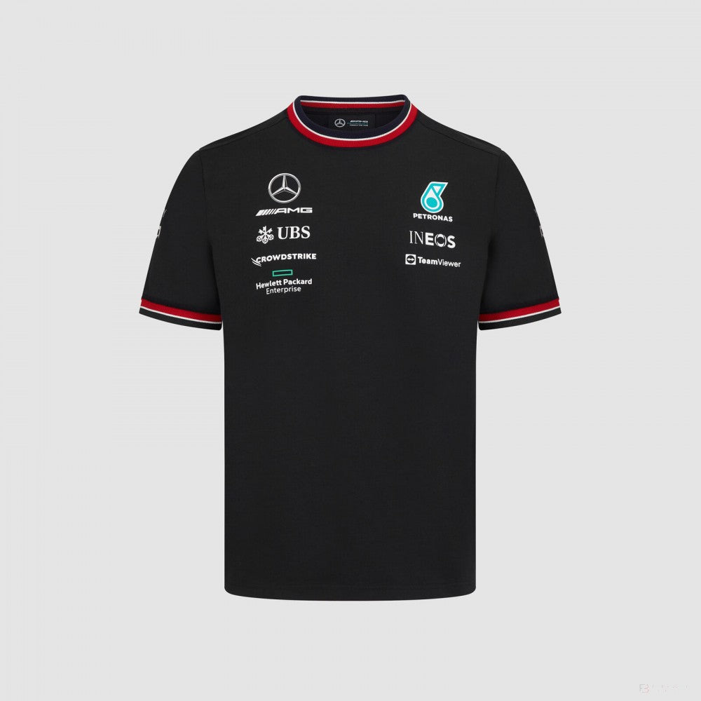 Mercedes Kinder Team T-Shirt, Schwarz, 2022