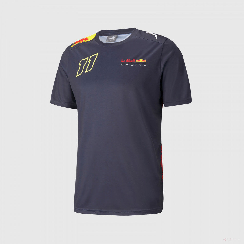 Red Bull T-Shirt, Sergio Pérez Fahrer CHECO, Blau, 2022
