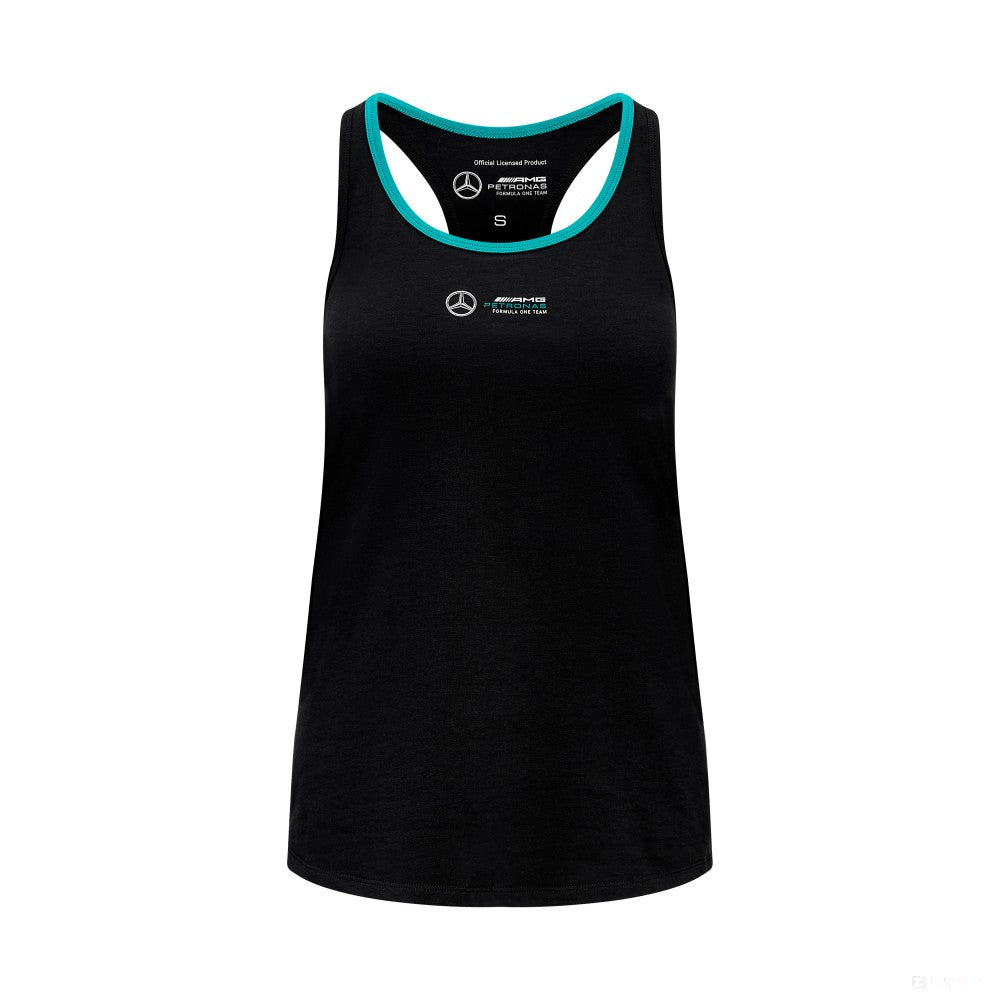 Mercedes top, racerback, női, fekete