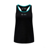 Mercedes top, racerback, női, fekete