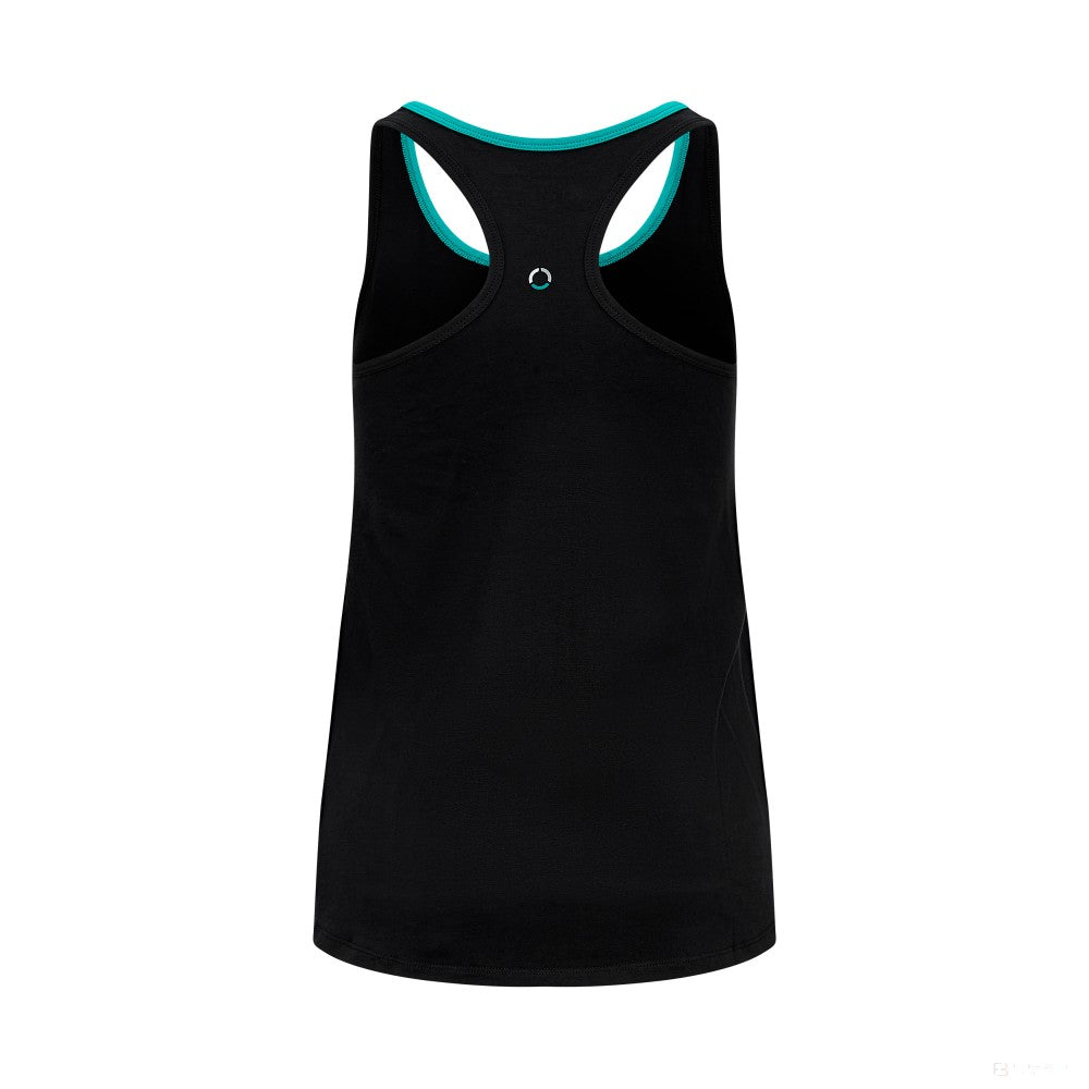 Mercedes top, racerback, női, fekete