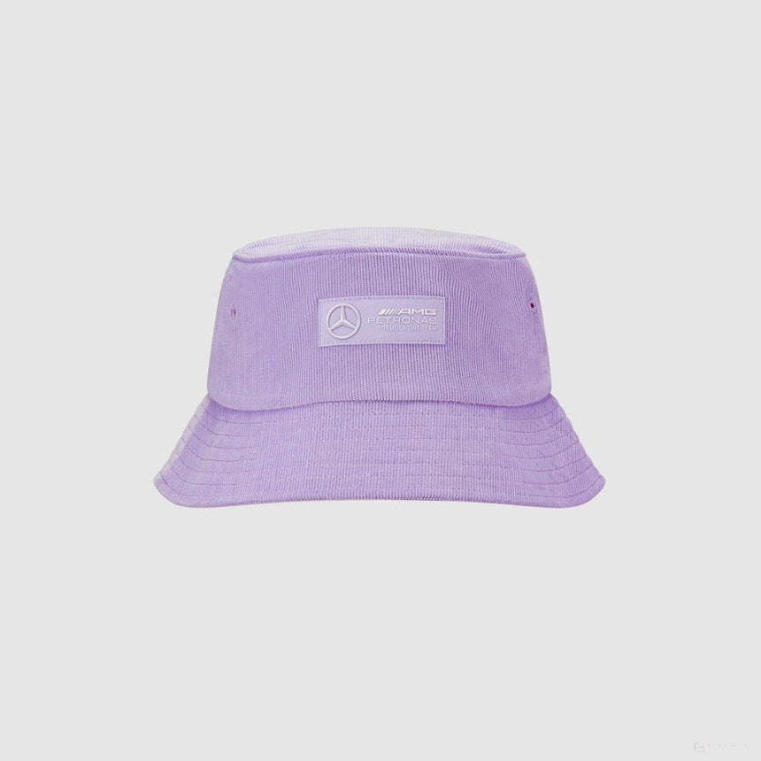 Mercedes bucket hat, retro cord, purple