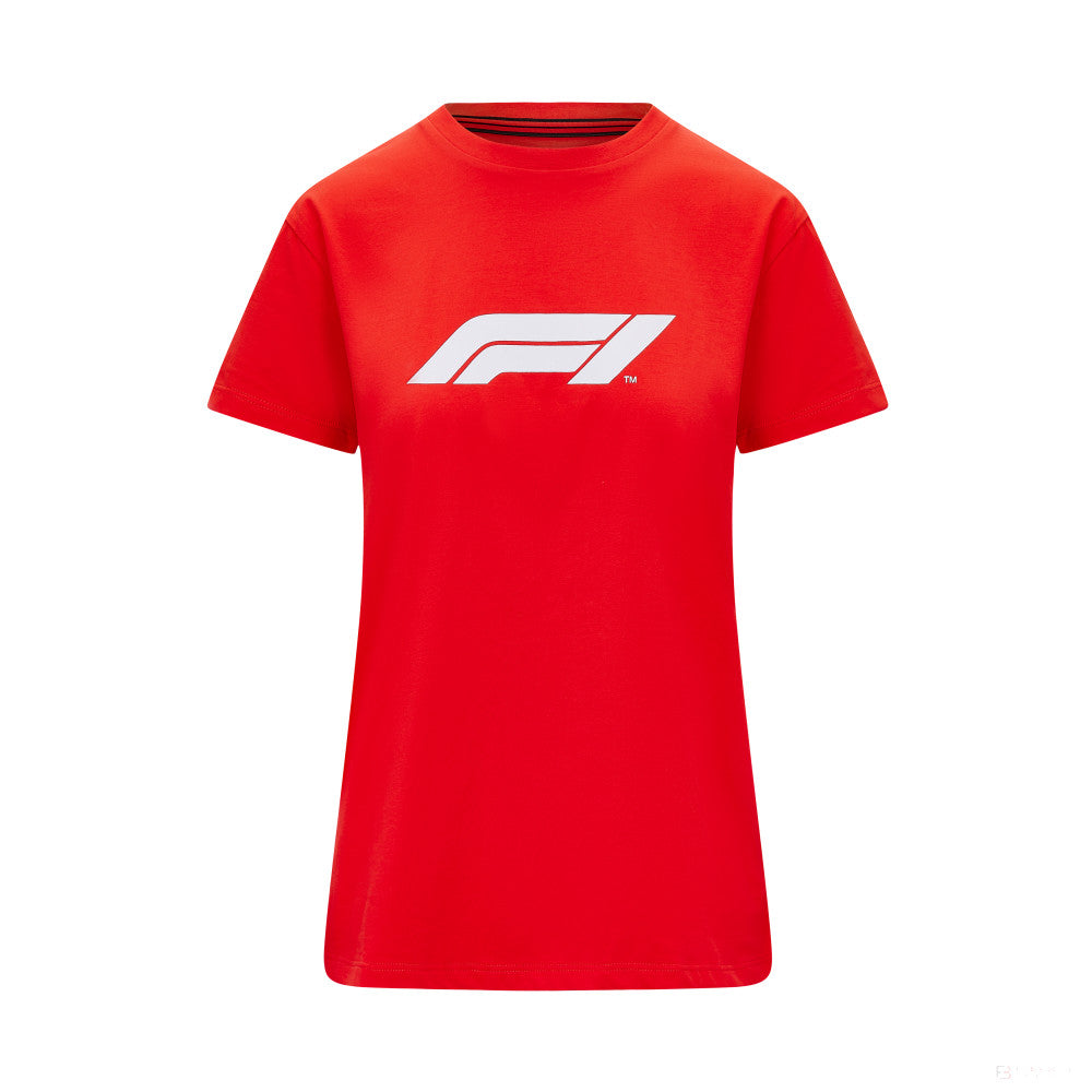 Formula 1 környakú póló, női, piros