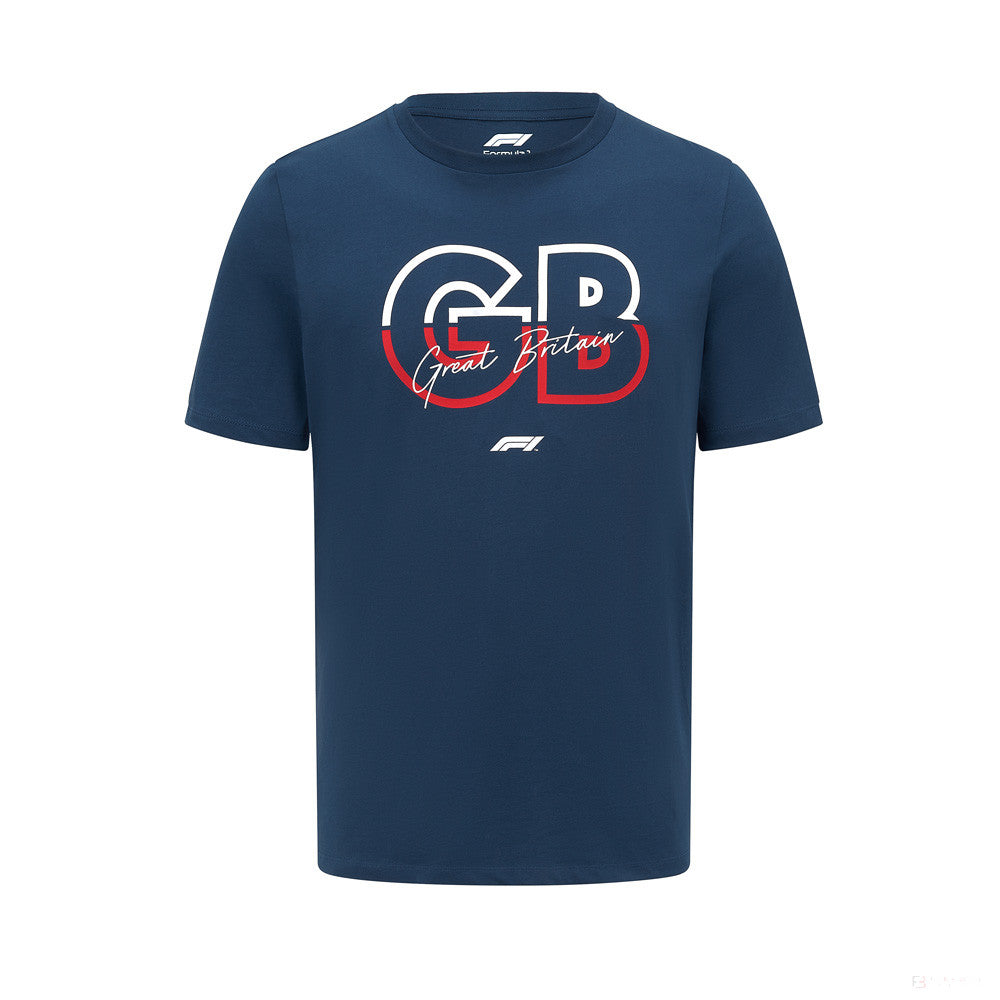 Formel 1 T-Shirt, F1 Fanwear, Silverstone, blau, 2022