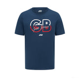 Formel 1 T-Shirt, F1 Fanwear, Silverstone, blau, 2022