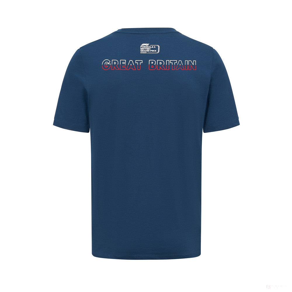Formel 1 T-Shirt, F1 Fanwear, Silverstone, blau, 2022