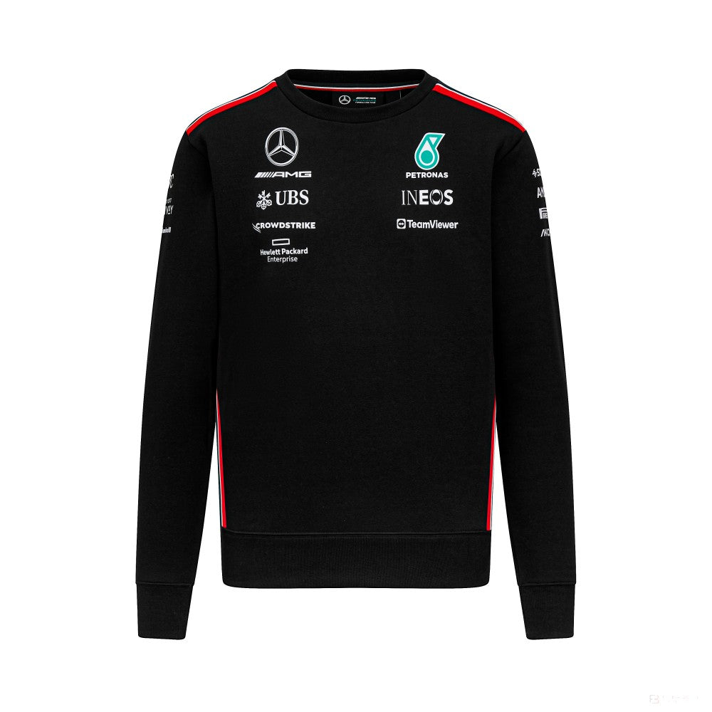 Mercedes pulóver, csapat fekete 2023