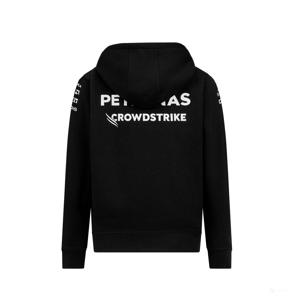 Mercedes kapucnis pulóver, csapat, gyerek, fekete, 2023