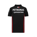 Mercedes Kragenshirt, Team, Kinder, schwarz, 2023