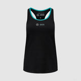Mercedes top, racerback, stealth, női, fekete