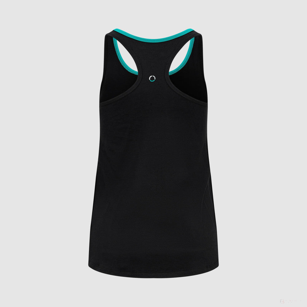 Mercedes top, racerback, stealth, női, fekete