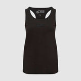 Mercedes top, racerback, stealth, női, fekete