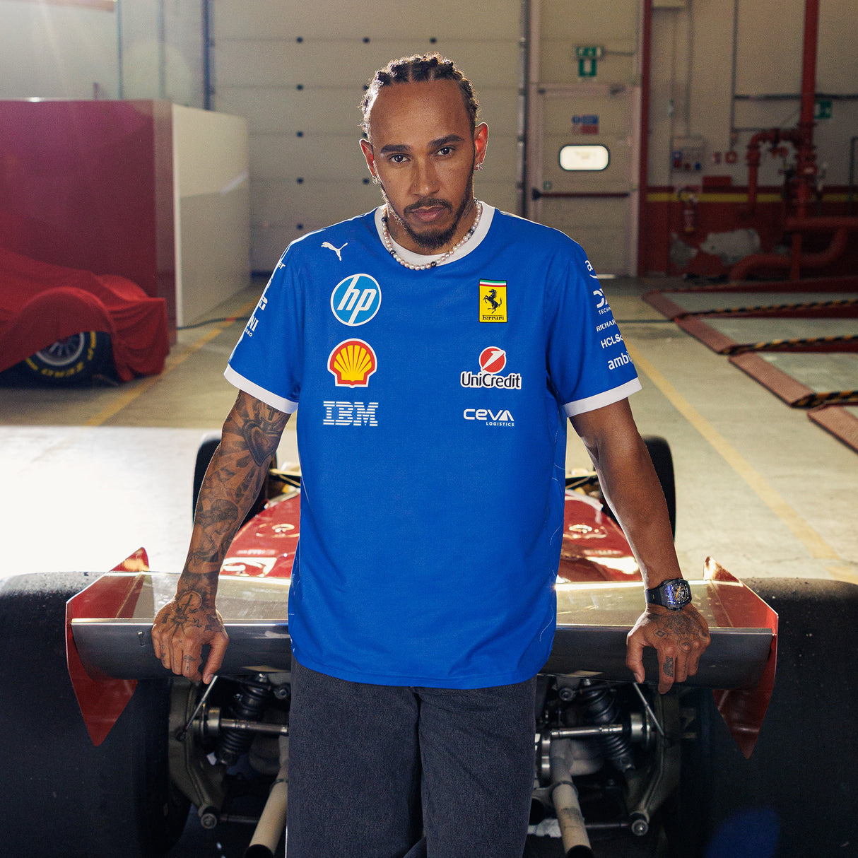 Ferrari Csapat Póló, Puma, Monza speciális kiadás, kék 🔥