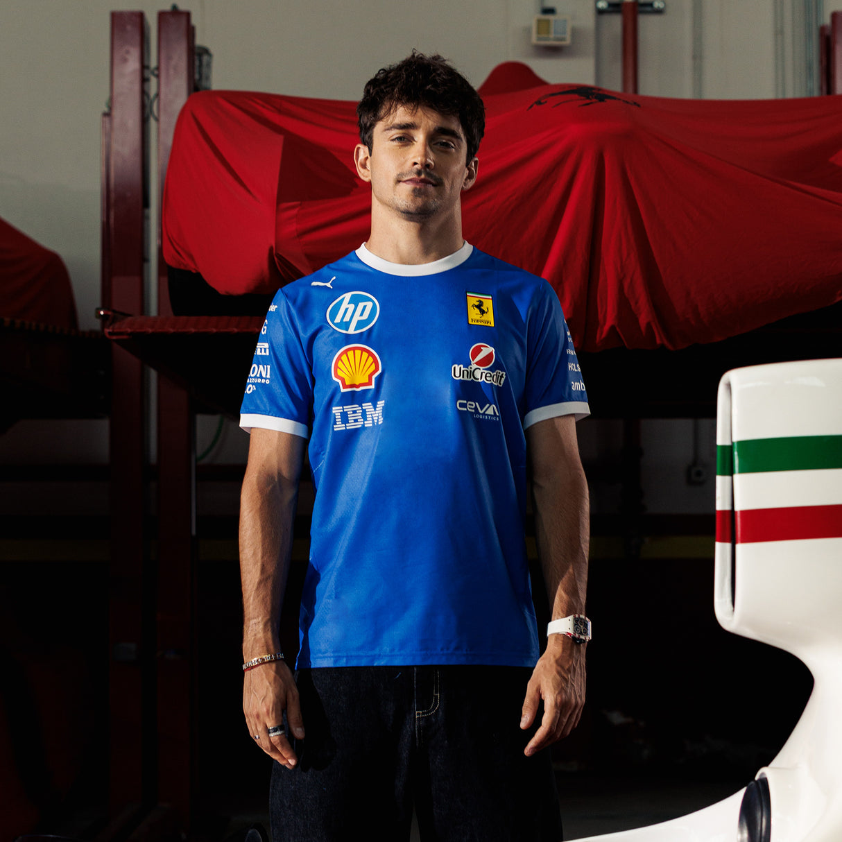Ferrari Csapat Póló, Puma, Monza speciális kiadás, kék 🔥