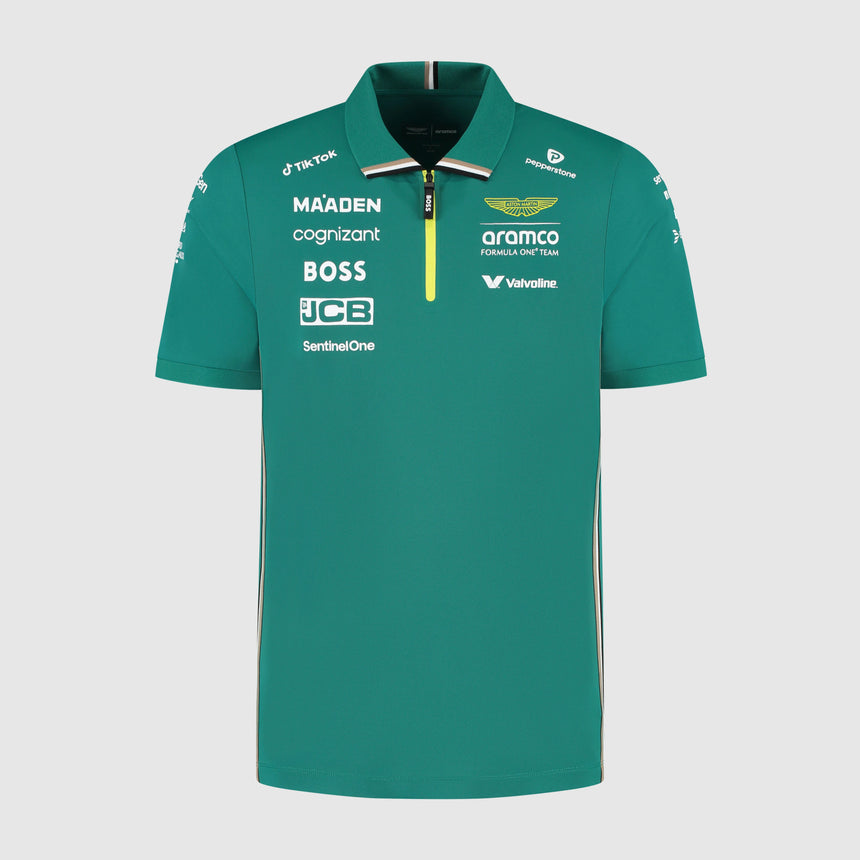 Aston Martin AMF1, Team, Collared T-shirt, Green 🔥