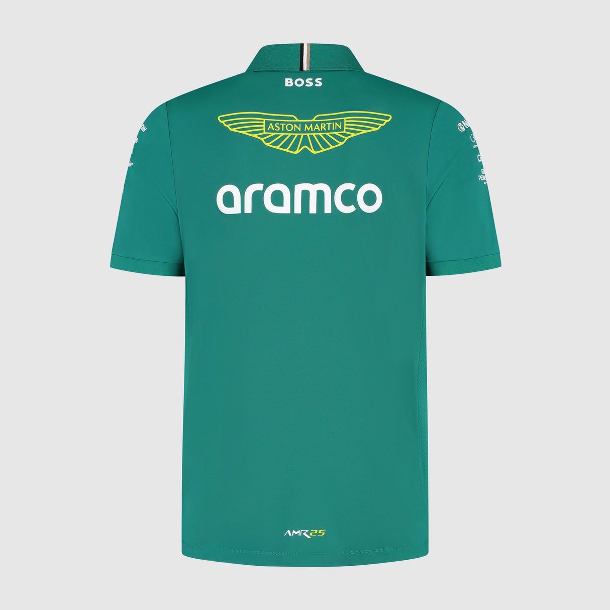 Aston Martin AMF1, Team, T-Shirt mit Kragen, Grün 🔥