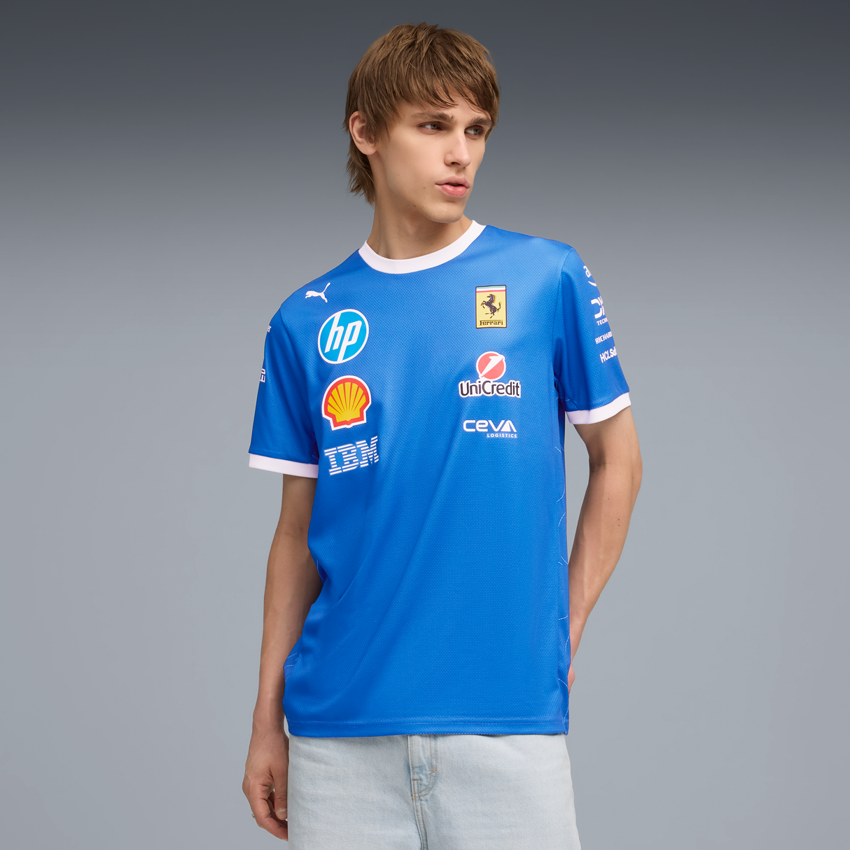Ferrari Csapat Póló, Puma, Monza speciális kiadás, kék 🔥