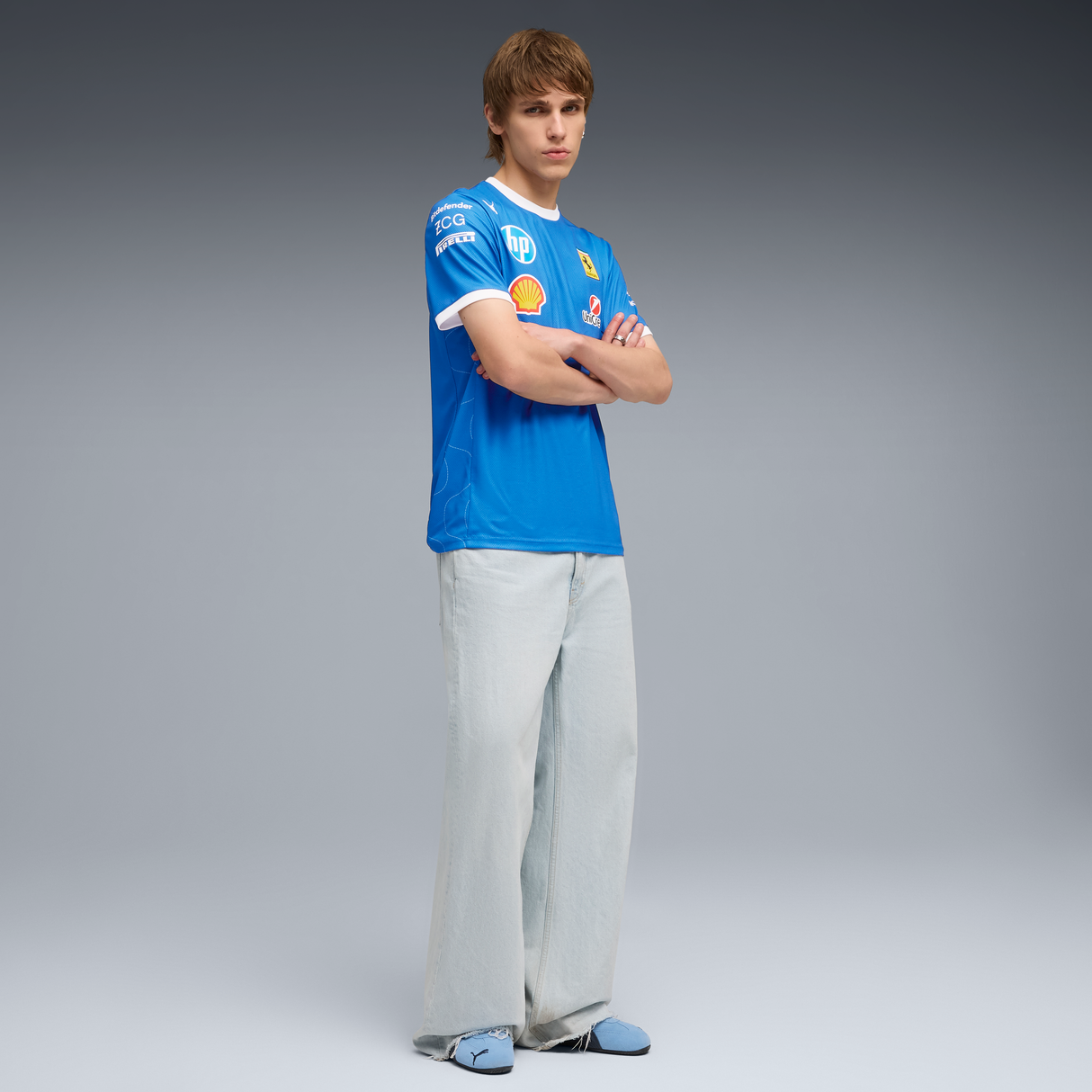 Ferrari Csapat Póló, Puma, Monza speciális kiadás, kék 🔥