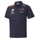 Puma Red Bull Team Collared Kinder T-Shirt, Blau, 2022