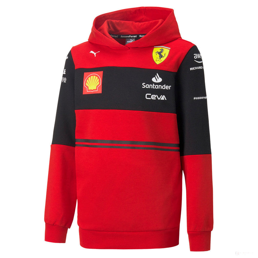 Puma Ferrari Gyerek Csapat Pulóver, Piros, 2022