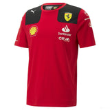 Ferrari Rundhals-T-Shirt, Team, Carlos Sainz, rot, 2023