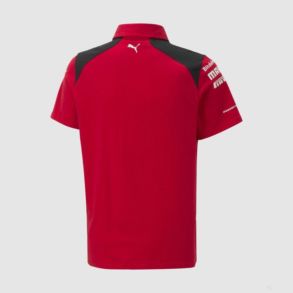 Ferrari Kragenshirt, Puma, Team, Kinder, rot, 2023