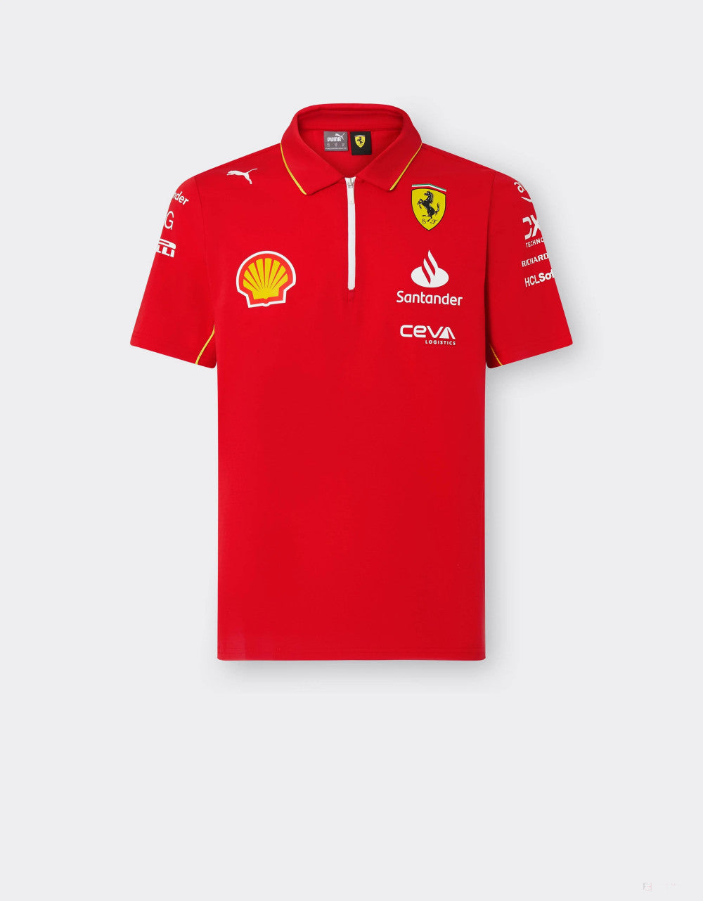 Ferrari-Hemd mit Kragen, Puma, Team, rot, 2024