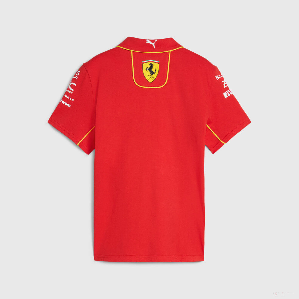 Ferrari-Shirt mit Kragen, Puma, Team, Kinder, rot, 2024