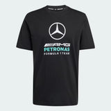 Mercedes póló, Dna, grafikai, adidas, fekete, 2026