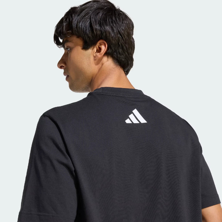Mercedes póló, Dna, grafikai, adidas, fekete, 2026