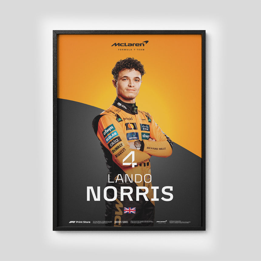 F1 Print – Lando Norris poszter (A3 méret)