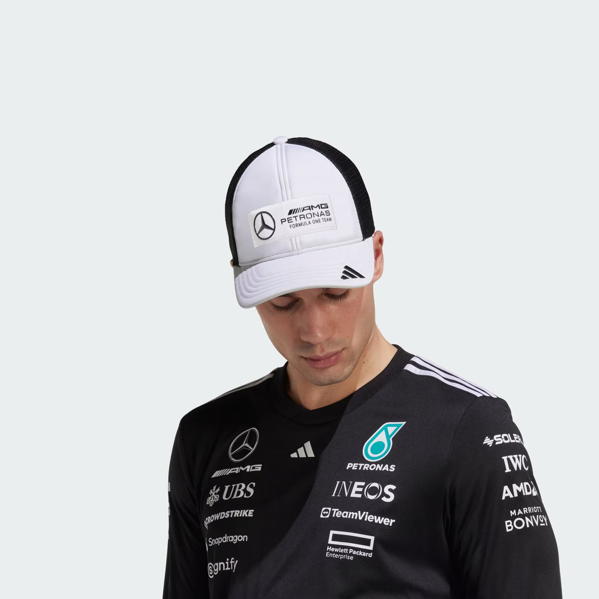 Mercedes Kamionos Sapka, hosszú logo, fehér 🔥