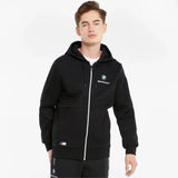 BMW hoodie, Puma BMW MMS full zip, black, 2021