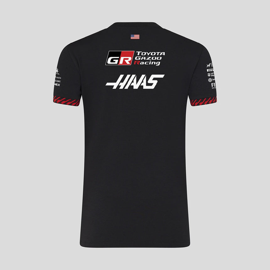 Haas F1 póló, csapat, női, fekete