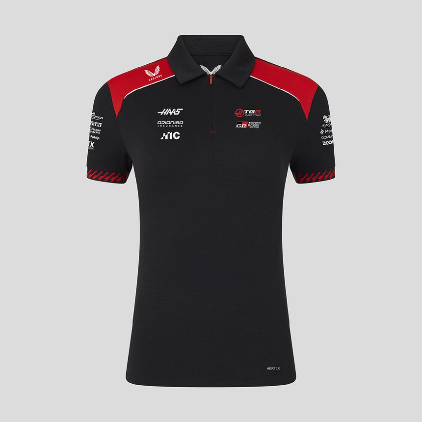 Haas F1 póló, csapat, női, fekete