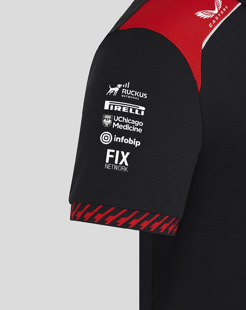 Haas F1 póló, csapat, női, fekete