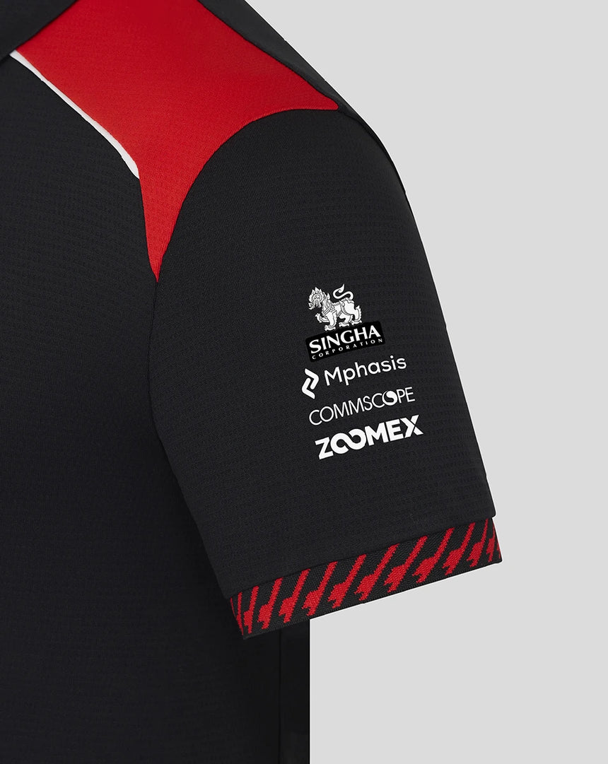 Haas F1 póló, csapat, női, fekete