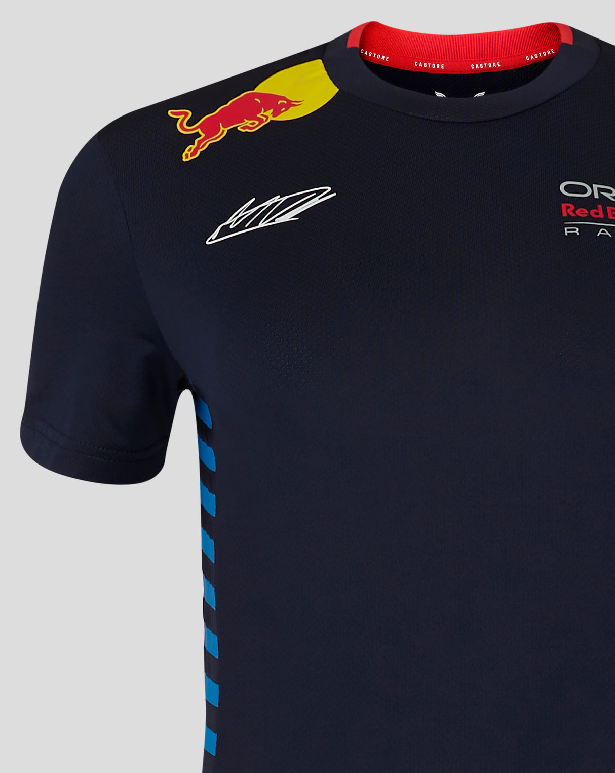 Red Bull környakú póló, Castore, Max Verstappen, női, kék, 2024