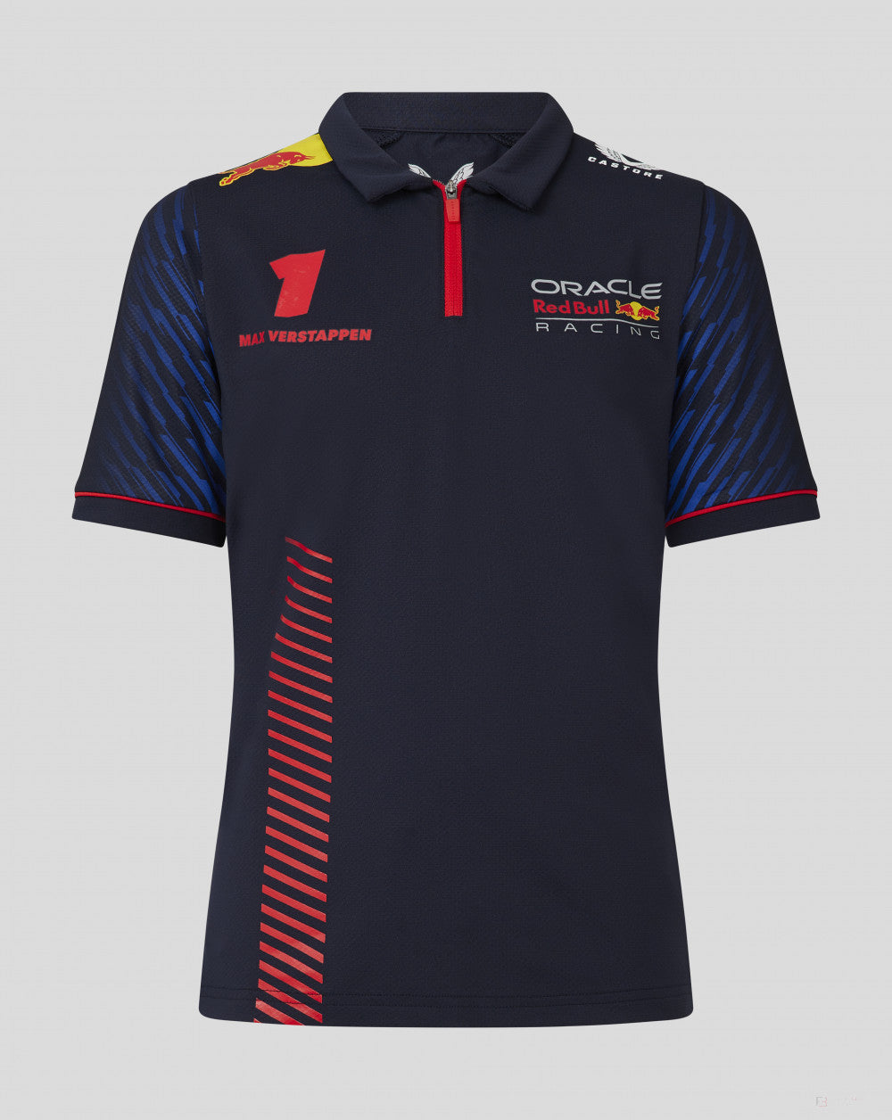 Red Bull Racing Kragenshirt, Max Verstappen, Kinder, blau, 2023