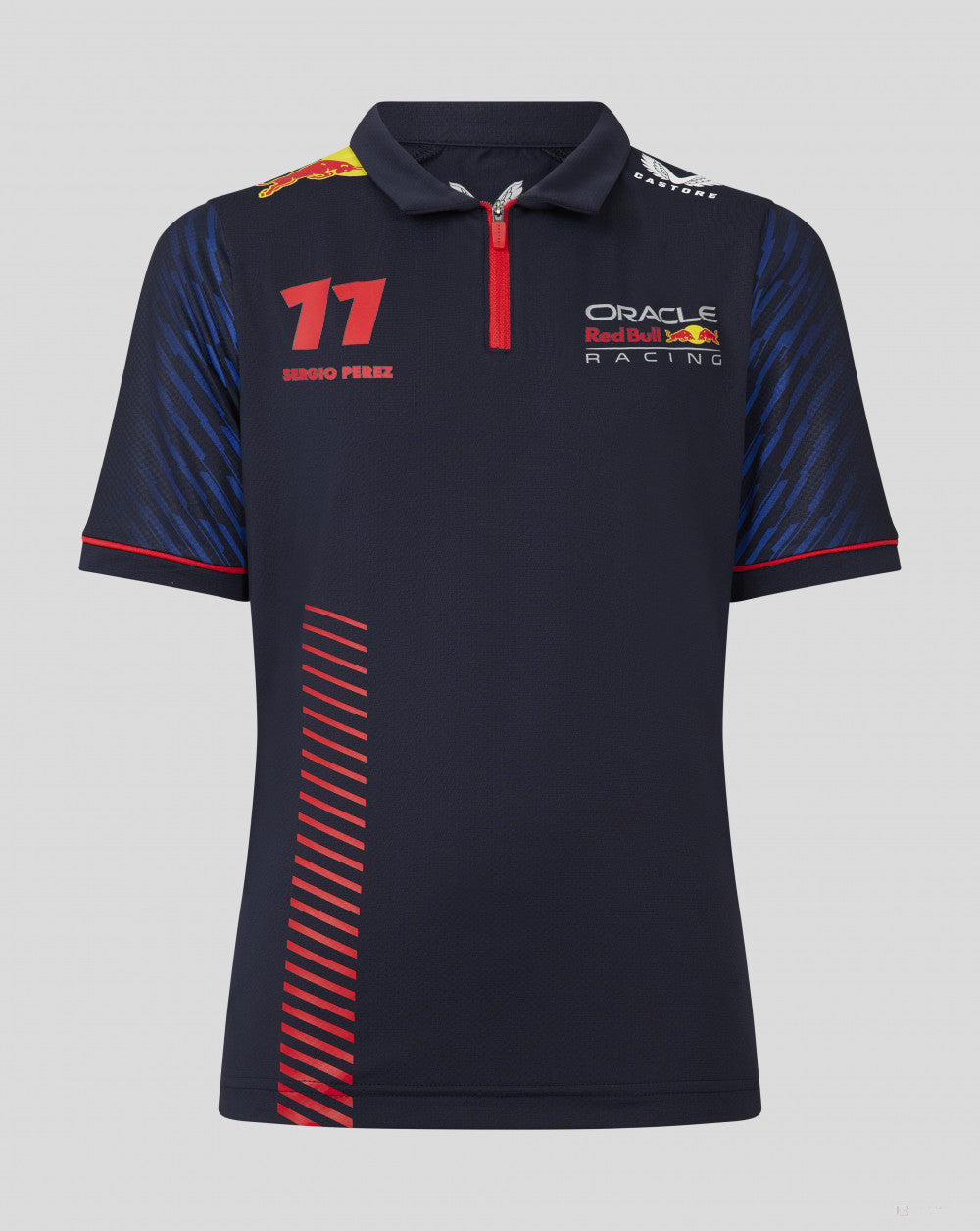 Red Bull Racing Kragenshirt, Sergio Pérez, Kinder, blau, 2023