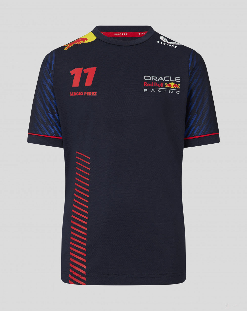 Red Bull Racing Rundhals-T-Shirt, Sergio Pérez, Kinder, blau, 2023