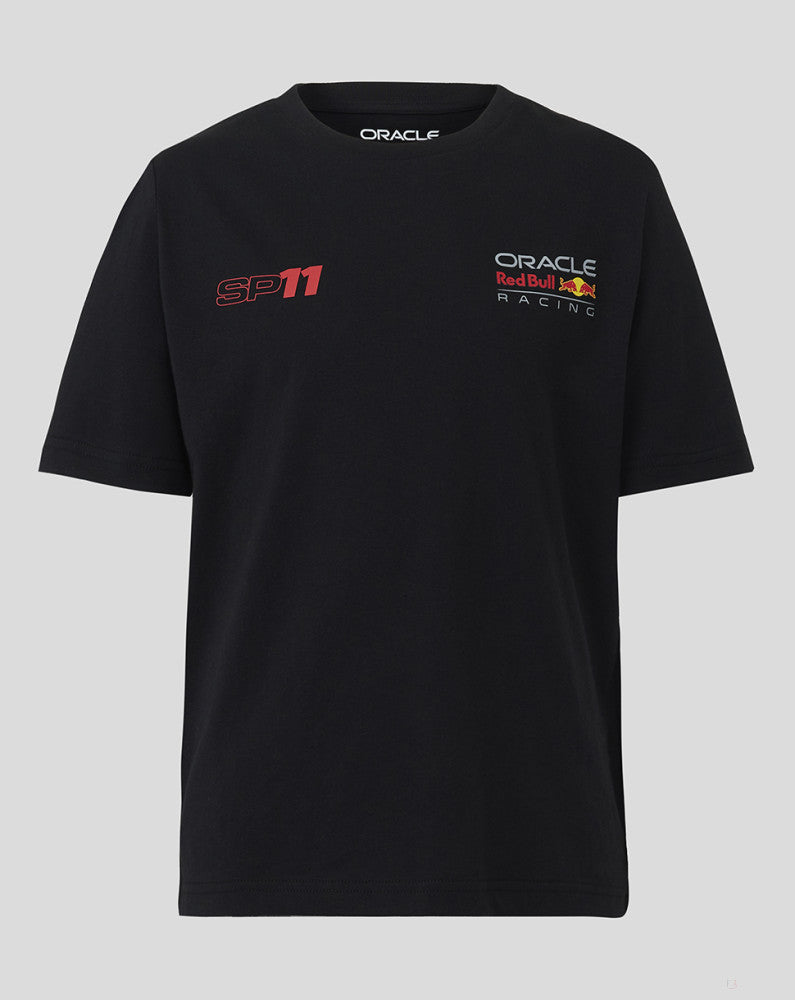 Red Bull Racing Rundhals-T-Shirt, Sergio Pérez, OP5, Kinder, schwarz